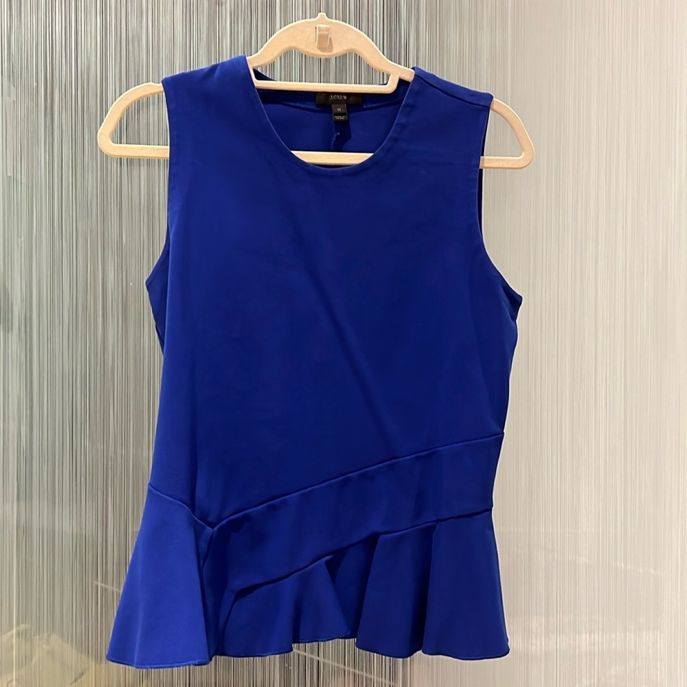 Royal Blue Peplum Tank Top